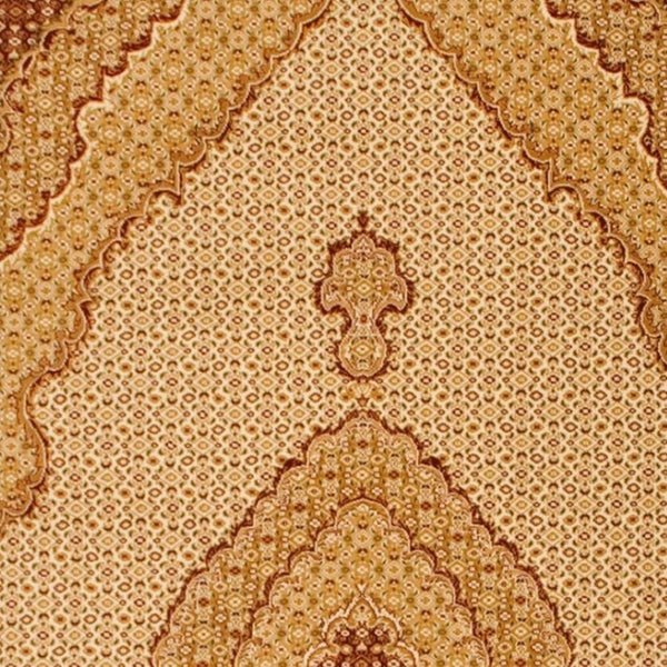 HomeRoots 19' Runner Rug - Soft Beige & Cream Moroccan Design, Stain & Water Resistant for High-Traffic Areas 609744