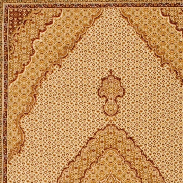 HomeRoots 17' Runner Beige and Cream Moroccan-Inspired Rug for Hallways, Kitchens, and Entryways - Durable & Stylish 609745