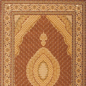 HomeRoots 19' Runner Red and Beige Moroccan-Inspired Rug - Durable, Stylish, Stain-Resistant for High-Traffic Areas 609751