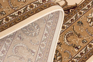 HomeRoots 30' Elegant Tan and Brown Oriental Area Rug – Durable, Stain-Resistant Runner Perfect for High-Traffic Spaces 30' Runner 609769