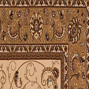 HomeRoots 30' Elegant Tan and Brown Oriental Area Rug – Durable, Stain-Resistant Runner Perfect for High-Traffic Spaces 25' Runner 609770