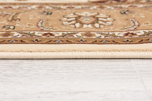 HomeRoots 30' Elegant Tan and Brown Oriental Area Rug – Durable, Stain-Resistant Runner Perfect for High-Traffic Spaces 19' Runner 609771
