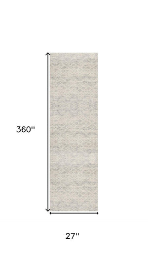 HomeRoots 2' Beige and Gray Abstract Area Rug - Contemporary Soft Polypropylene for High-Traffic Spaces 609806