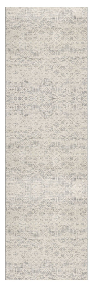 HomeRoots 2' Beige and Gray Abstract Area Rug - Contemporary Soft Polypropylene for High-Traffic Spaces 609806