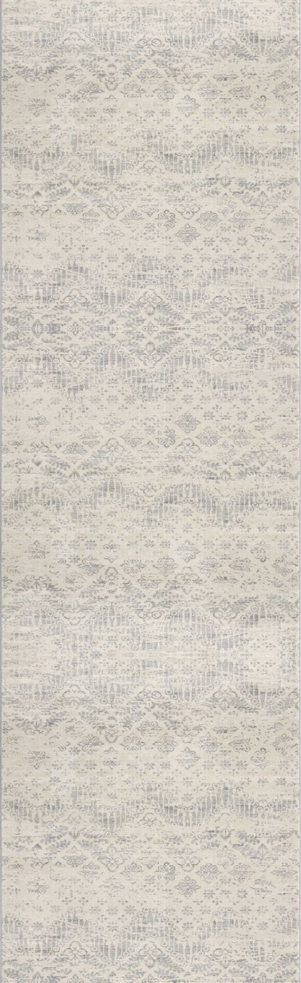 HomeRoots 19' Runner Beige and Gray Abstract Rug - Durable, Stain-Resistant Design for Modern Spaces & High Traffic 609808