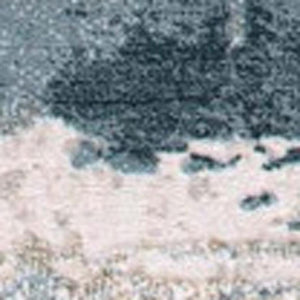 HomeRoots 2' Blue and Beige Abstract Area Rug Runner – Soft, Stain-Resistant for High-Traffic Spaces, 30' Long 609818