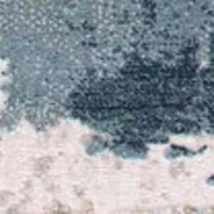 HomeRoots 19' Abstract Blue and Beige Runner Rug - Stylish, Durable, Stain-Resistant for High-Traffic Areas 609820
