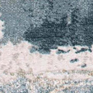 HomeRoots 17' Runner Blue and Beige Abstract Rug - Soft, Stain-Resistant, Durable for Hallways & Busy Homes 609821