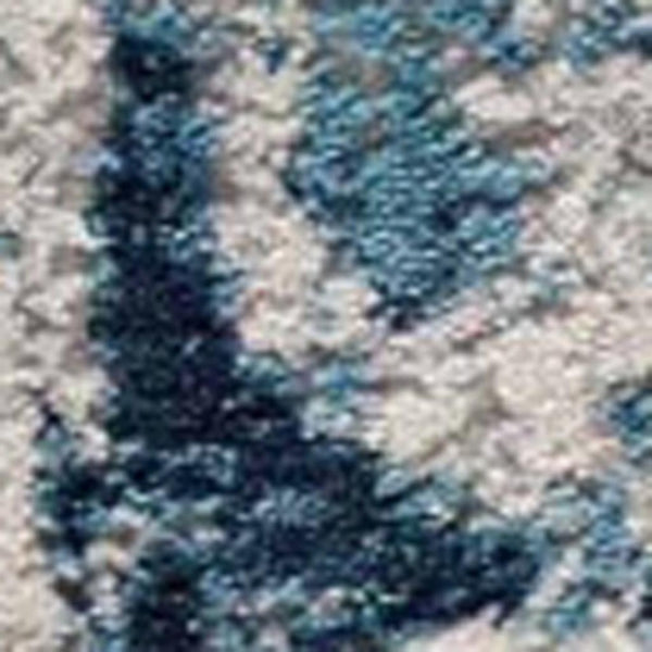 HomeRoots 2' Blue Beige Gray Abstract Runner Rug - Stylish, Durable & Stain-Resistant for High-Traffic Areas 609831