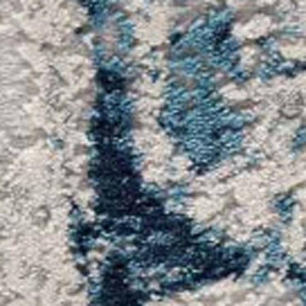 HomeRoots 19' Contemporary Abstract Runner Rug in Blue, Beige & Gray - Durable, Soft, Stain-Resistant Design! 609832