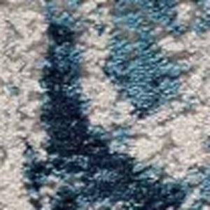HomeRoots 17' Modern Abstract Runner Rug in Blue, Beige & Gray - Durable, Soft & Stain-Resistant for High Traffic Areas 609833