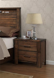 English Elm Oak Finish 1 Piece Nightstand Wooden Bedside Table 2X Drawers Storage Bedroom Furniture