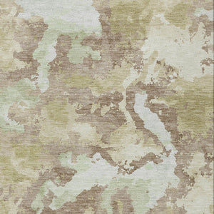 HomeRoots 5' Stylish Taupe and Ivory Abstract Area Rug - Washable, Durable, Perfect for Indoor & Outdoor Use 5' X 8' 609841