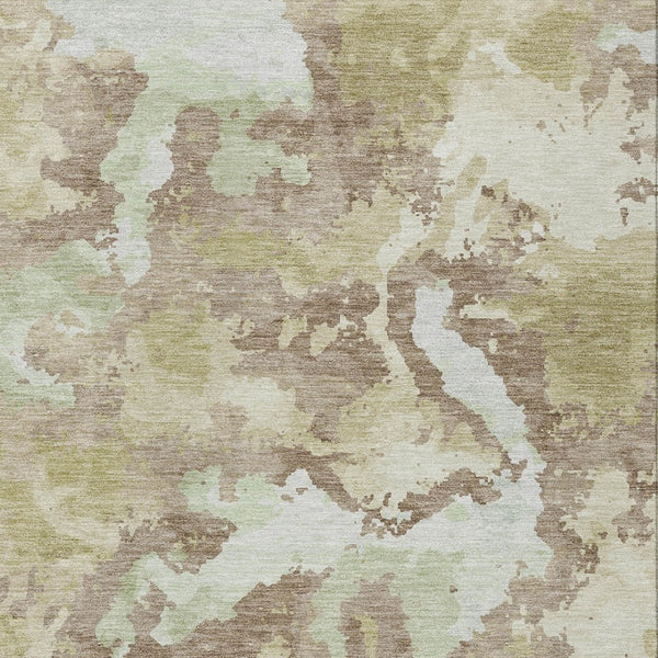 HomeRoots 5' Stylish Taupe and Ivory Abstract Area Rug - Washable, Durable, Perfect for Indoor & Outdoor Use 5' X 8' 609841