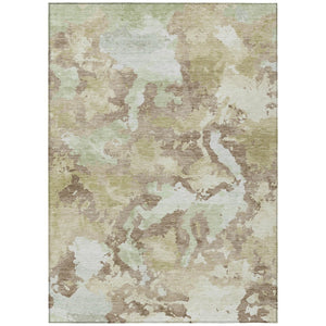 HomeRoots 5' Stylish Taupe and Ivory Abstract Area Rug - Washable, Durable, Perfect for Indoor & Outdoor Use 8' X 10' 609843