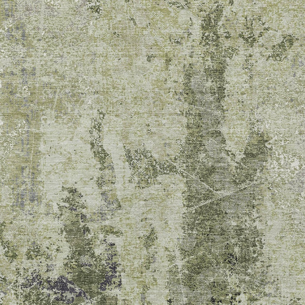 HomeRoots 5' Modern Artichoke and Fern Green Abstract Washable Area Rug for Indoor and Outdoor Spaces 8' X 10' 609849
