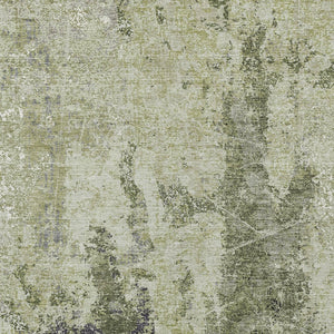 HomeRoots 5' Modern Artichoke and Fern Green Abstract Washable Area Rug for Indoor and Outdoor Spaces 9' X 12' 609850