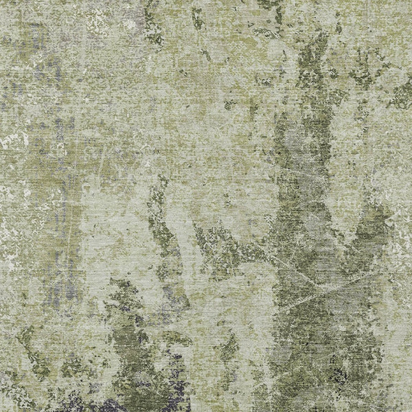 HomeRoots 5' Modern Artichoke and Fern Green Abstract Washable Area Rug for Indoor and Outdoor Spaces 9' X 12' 609850