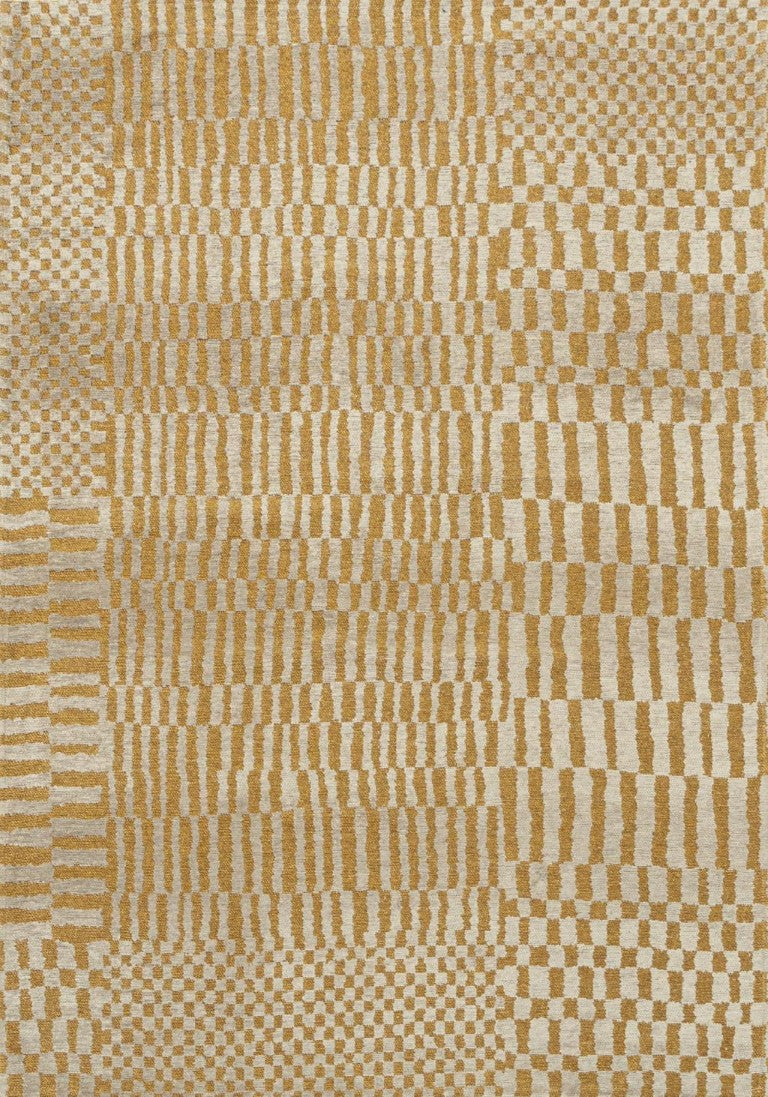HomeRoots Geometric Berber Area Rug Washable Uv Resistant Pet Fiber Low Pile for Family Safe Homes 6' x 8' 609857
