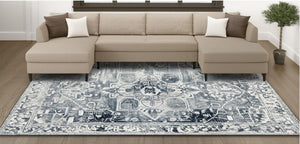 Tribal Area Rug Machine Washable Uv Resistant Recycled Pet Fibers Low Pile Indoor