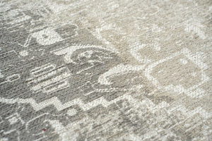 Tribal Pattern Washable Area Rug Uv Resistant Recycled Pet Low Pile for Living Rooms