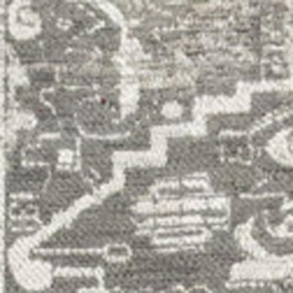 Tribal Pattern Washable Area Rug Uv Resistant Recycled Pet Low Pile for Living Rooms