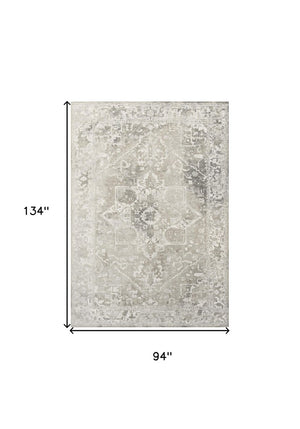Tribal Pattern Washable Area Rug Uv Resistant Recycled Pet Low Pile for Living Rooms