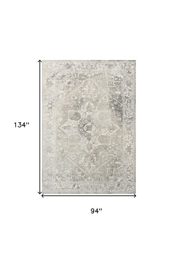 Tribal Pattern Washable Area Rug Uv Resistant Recycled Pet Low Pile for Living Rooms