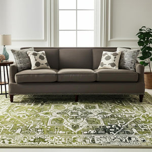 Tribal Eco Pet Area Rug Machine Washable Uv Resistant Low Pile for Indoor Living Rooms