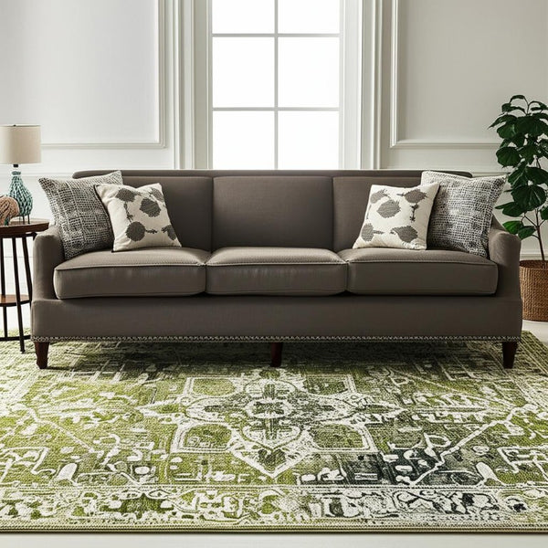 Tribal Eco Pet Area Rug Machine Washable Uv Resistant Low Pile for Indoor Living Rooms