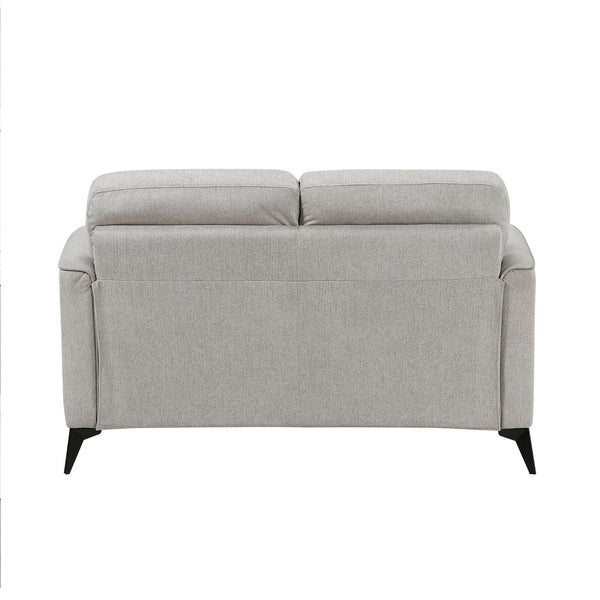 English Elm Modern 3-Piece Sofa Set With Loveseat & Chair – Stylish Tan Microfiber, Durable Black Metal Legs B011S01754