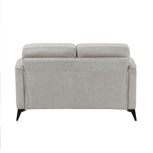 English Elm Modern 2-Piece Sofa Set - Stylish Tan Microfiber Couch & Loveseat With Black Metal Legs For Comfort B011S01755