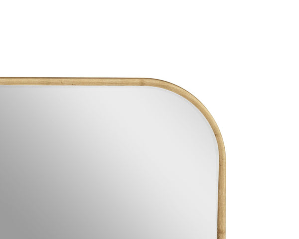 Sunpan CALABASAS Wall Mirror - Handcrafted Rustic Oak Frame, Minimalist Design for Modern and Farmhouse Decor 110175