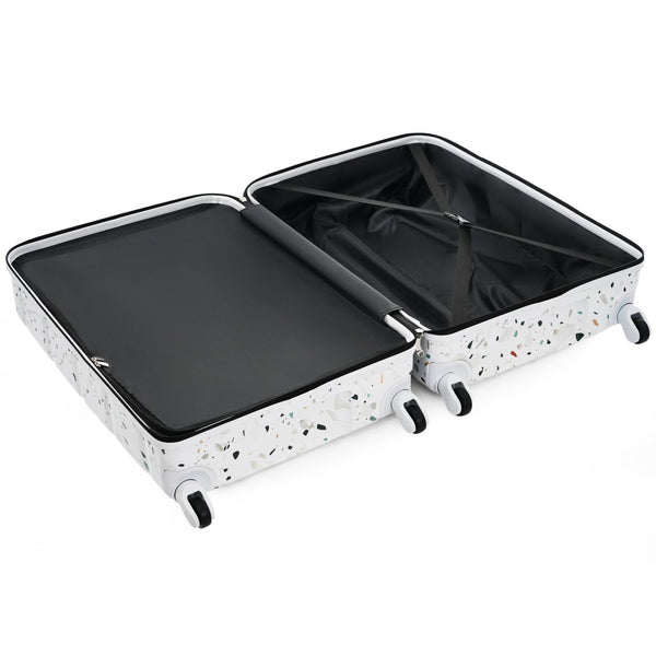 English Elm Luggage 3 Piece Hard Shell Abs Pc Spinner Set with Usb Port Airline Carry-on N726P264892W