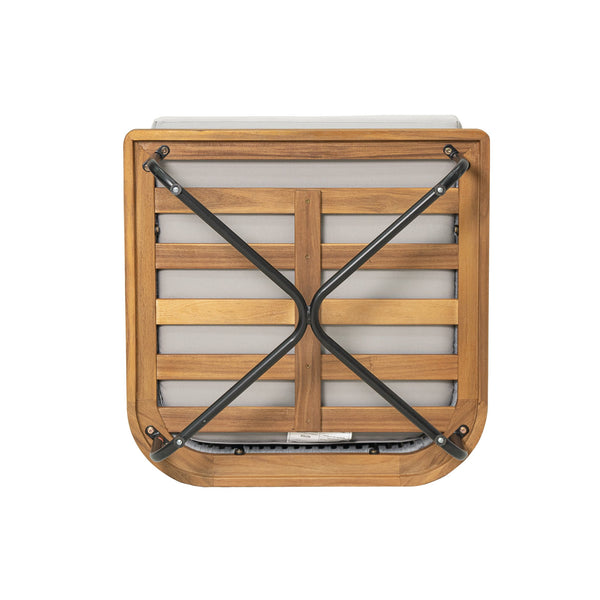 English Elm Christopher Knight Home® - Lucca Outdoor 4-Piece Acacia Wood Conversation Set With Water-Repellent Cushions For Stylish Living N773OC00019G