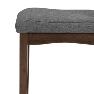 English Elm Christopher Knight Home® - Dining Chairs Set Of 2 - Mid-Century Modern Design, Dark Grey Upholstery & Rubberwood Frame 59460.00DGYWNT