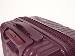 English Elm Luggage 3 Piece Pp Hard Shell Travel Set with Spinner Wheels Expandable Carry On Dark Purple T3292P317020