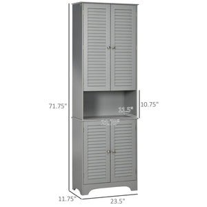 English Elm Black Tall Narrow Mdf Storage Cabinet with Doors Adjustable Shelves Bathroom Tower T3971P416261