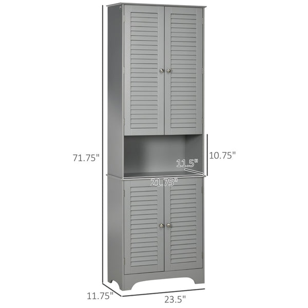 English Elm Black Tall Narrow Mdf Storage Cabinet with Doors Adjustable Shelves Bathroom Tower T3971P416261