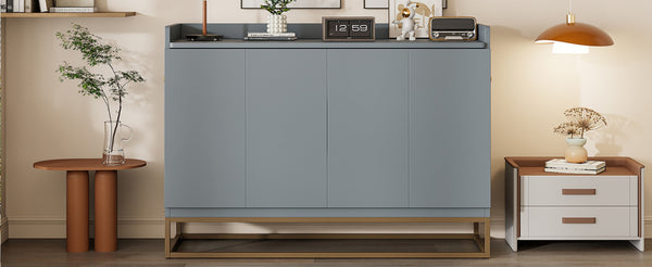 English Elm Queen Size Murphy Bed With Iron Legs - Modern Gray Design, Space-Saving Solution For Compact Living N820S00035E-GIGA