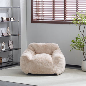 English Elm Christopher Knight Home® - Auch Indoor Armchair Style Bean Bag Beige - Plush Faux-Fur Comfort, Shredded Foam Support, Space-Smart Design N775P265515B