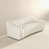 English Elm Ashcroft Furniture - Marcus  Luxury Tight Back Cream Boucle Couch