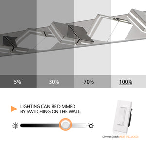 English Elm Modern Chrome Led Vanity Light - 6-Light Wall Sconce For Bright, Elegant Bathroom Illumination W2312P374922