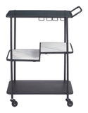 Constanza Bar Cart Black 109845 Zuo Modern