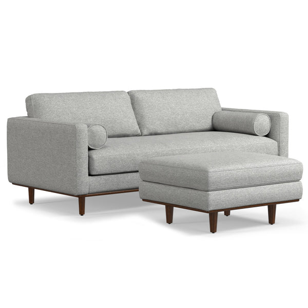 English Elm Morrison Mid-Century 89-Inch Sofa & Ottoman Set - Versatile Comfort, Eco-Friendly Design, Stylish Living B136P199248