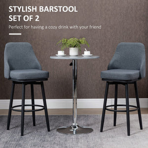 English Elm Nordic Swivel Barstools Set of 2 Foam Padded Counter Height Kitchen Island Seating T3971P428704