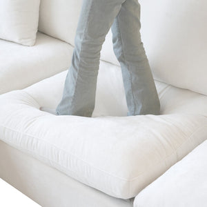 English Elm Sky Cloud Slope Sectional Sofa – Modular Linen L-Shaped Design With Washable Covers & Comfort B341S00029-GIGA