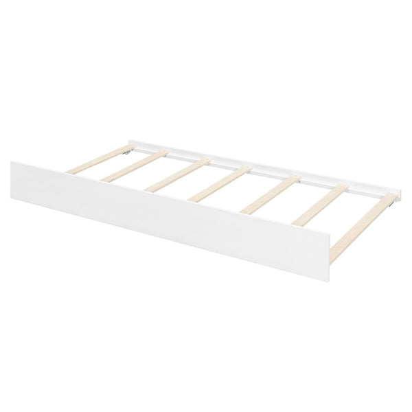 English Elm Twin House Bed Solid Pine Cottage Frame with Pull Out Trundle for Kids Bedroom White N708P309238K