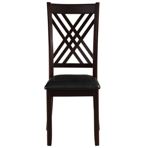 English Elm Black and Espresso Cross Back Side Chairs (Set Of 2)