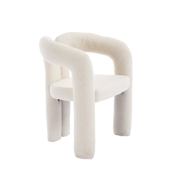 English Elm Contemporary Velvet Upholstered Barrel Accent Chair Set of 2 with Foam Seat, Steel Frame, Plush Upholstery Beige W395P224764